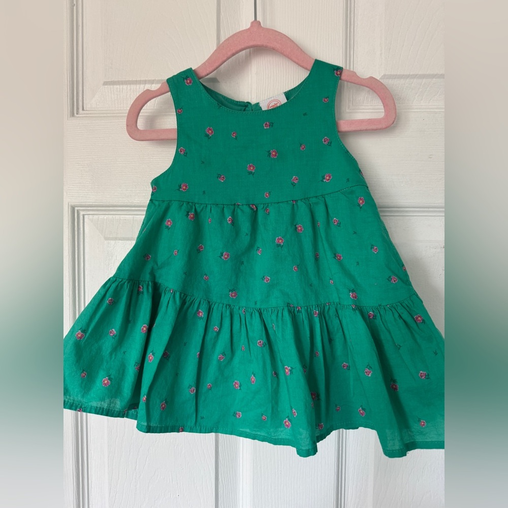 Adorable green dress for baby girls